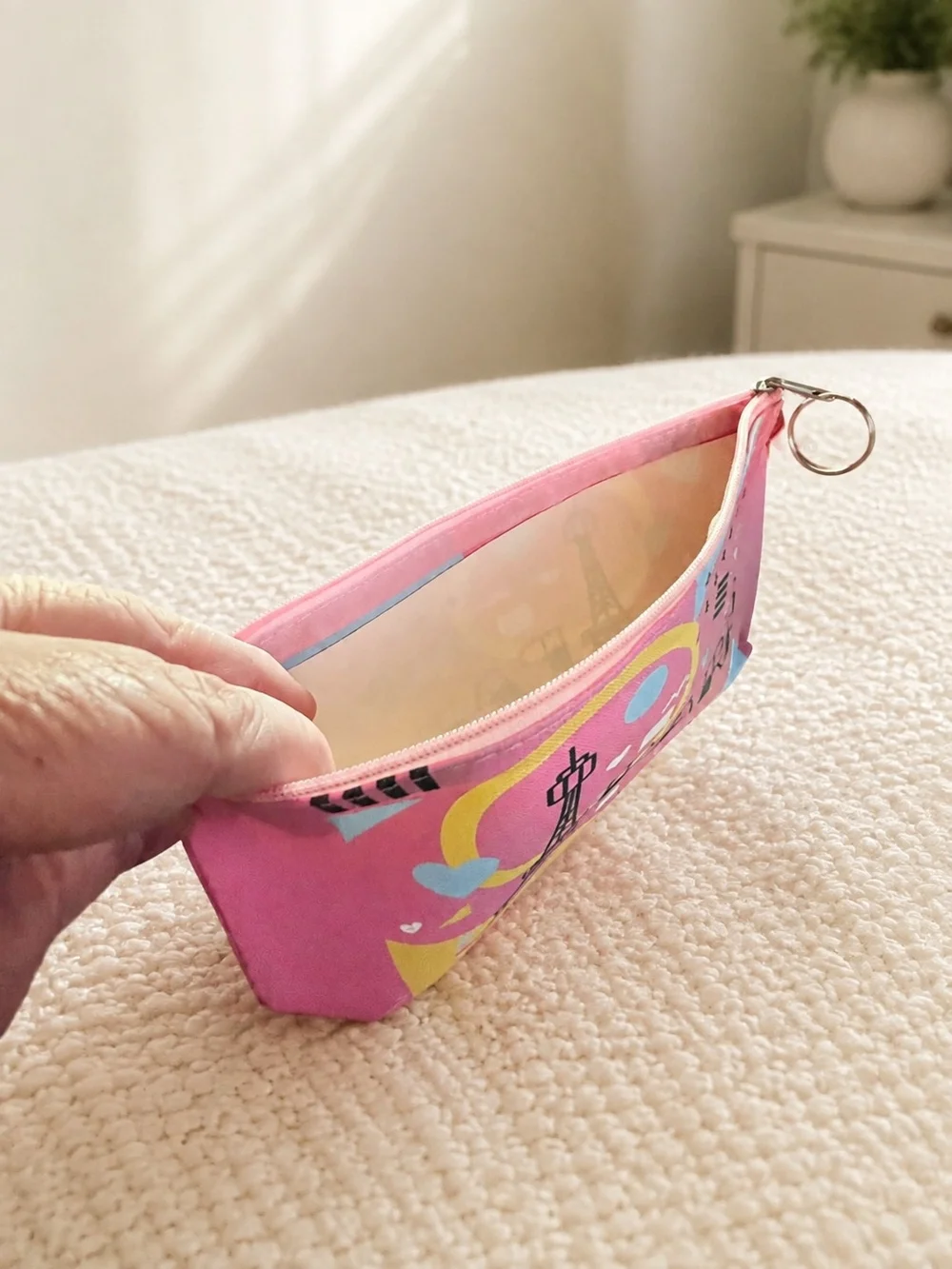 Pink Paris Eiffel Tower Cosmetic Pouch